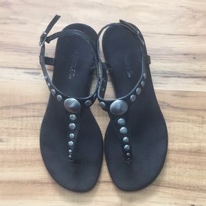 Aerosoles Black Studded Sandals